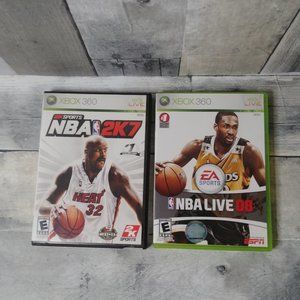 Xbox 360 NBA 2K7 & NBA Live 08 Lot of 2 Games